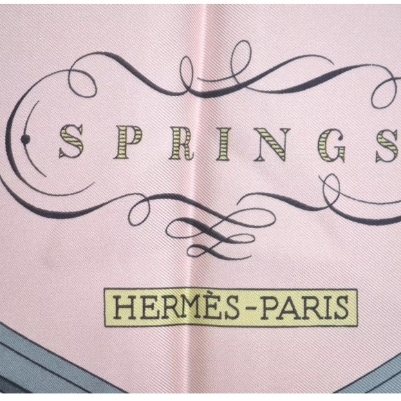 Hermes Pink and Gold Scarf - Picture 4 of 9